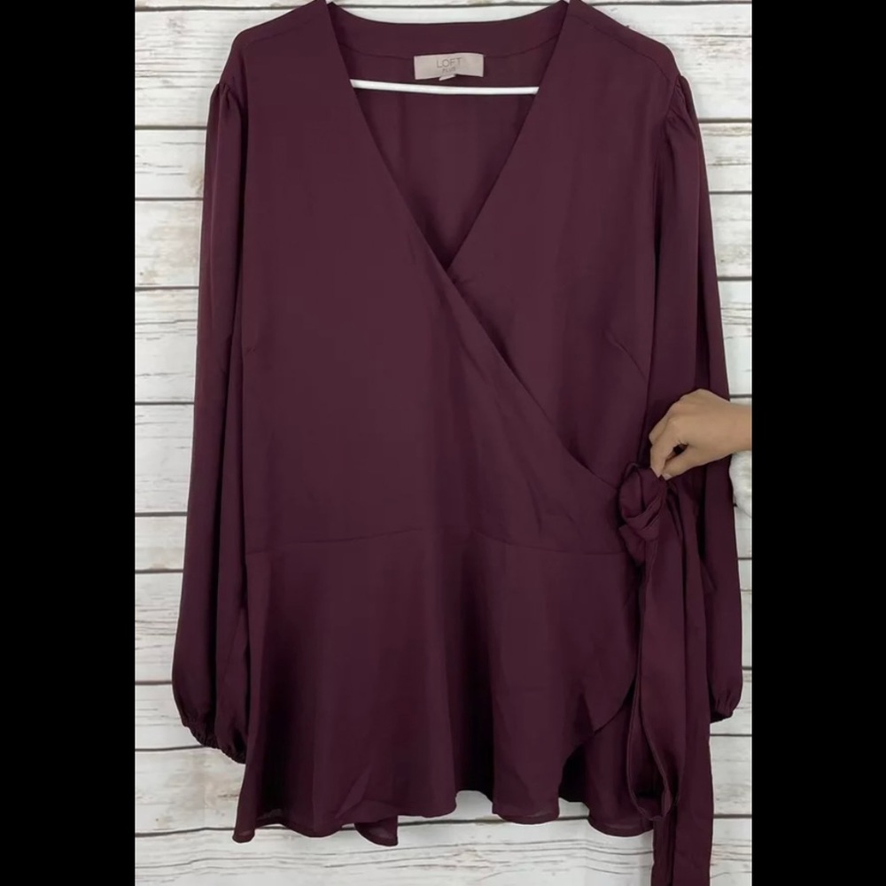 Loft Plus Wrap Top Blouse